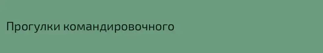 Прогулки командировочного